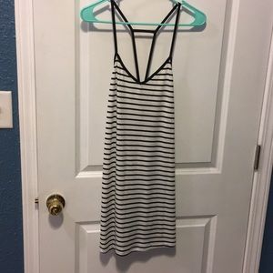 Black & white striped dress
